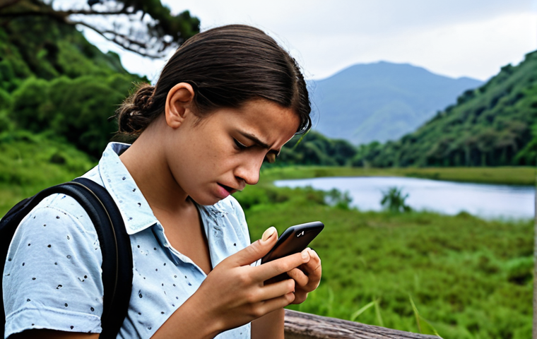 **Image Prompt:** A person looking stressed while scrolling through social media on their phone, contrasting with a serene natural environment in the background. The focus is on the negative emotional impact of social media comparison.